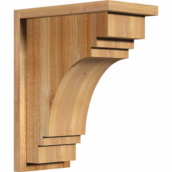 Ekena Millwork Pescadero Rough Sawn Corbel w/Backplate, Western Red Cedar, 8"W x 14"D x 18"H COR08X14X18PEC01RWR - main